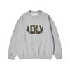 FABRIC APPLIQUE SWEATSHIRT MELANGE