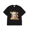 BABY FACE GIRAFFE BABY SLEEVE T-SHIRT BLACK