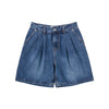 WIDE BASIC DENIM SHORT PANTS BLUE