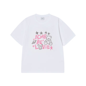 UNIVERSE DRAWING SHORT SLEEVE T-SHIRT WHITE