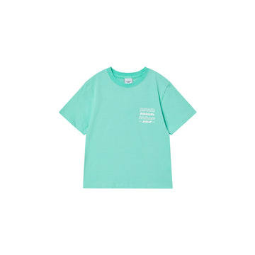 KIDS MIX TYPE GRAPHICS SHORT SLEEVE T-SHIRT EMERALD