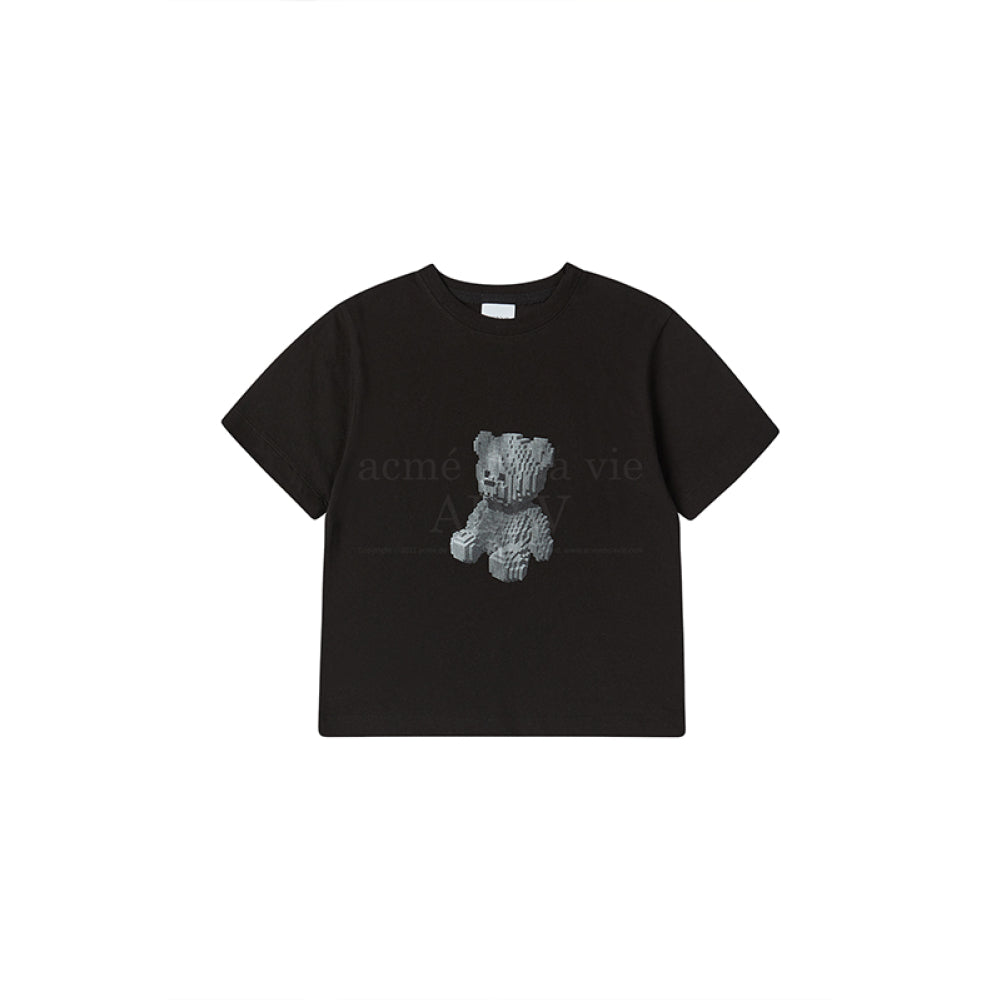 KIDS BLOCK BEAR SHORT SLEEVE T-SHIRT-BLACK – ADLV Australia