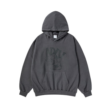 ADLV PIGGYBACK HOODIE CHARCOAL