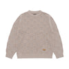 LEATHER WAPPEN OVERSIZE KNIT LIGHT BEIGE