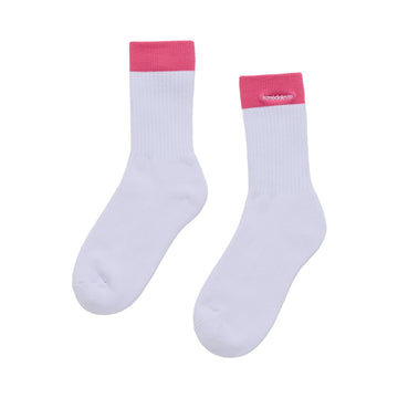 COLOR POINT LETTERING SPORTS SOCKS PINK