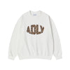 FABRIC APPLIQUE SWEATSHIRT CREAM