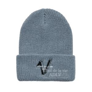 ADLV V SYMBOL LOGO BEANIE INDIGO BLUE