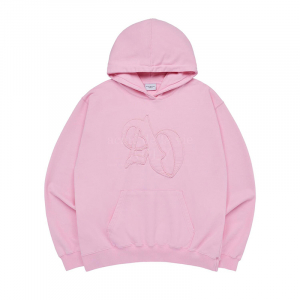 NEW SYMBOL APPLIQUE HOODIE PINK