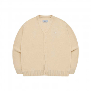 SYMBOL LOGO RIVET TERRY CARDIGAN LIGHT YELLOW