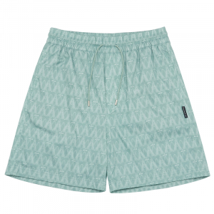 A LOGO MONOGRAM PATTERN SHORT PANTS MINT