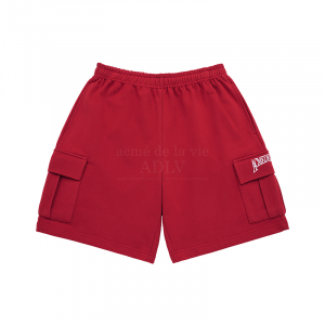 AE LOGO CARGO SHORT PANTS RED