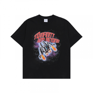 SPACE ARTWORK SHORT SLEEVE T-SHIRT BLACK