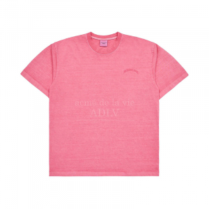 MIDDLE AGE LOGO PIGMENT WASHING SHORT SLEEVE T-SHIRT PINK