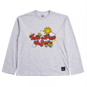 [SMILEY® X acmé de la vie] TAKE THE TIME LONG SLEEVE T-SHIRT MELANGE