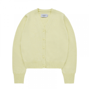 SYMBOL RIVET WOMENS CARDIGAN LIGHT YELLOW