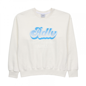 GRADATION CARTOON LOGO SWEAT SHIRT WHITE