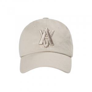 A LOGO EMBLEM TONE ON TONE BALL CAP BEIGE