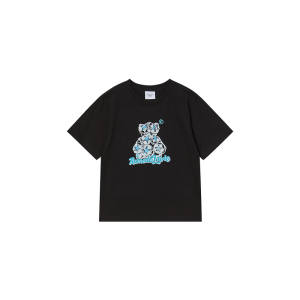 KIDS STAR BEAR SHORT SLEEVE T-SHIRT BLACK