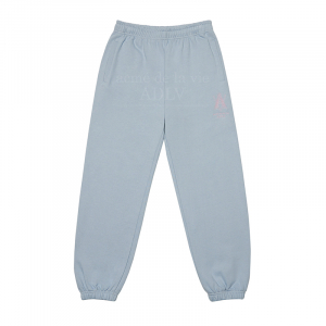 AV COLOR EMBOIDERY LOGO PANTS LIGHT GREY