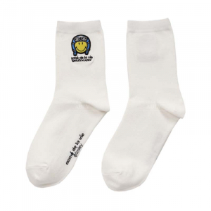 [SMILEY® X acmé de la vie] BIKER SMILEY WAPPEN SOCKS WHITE