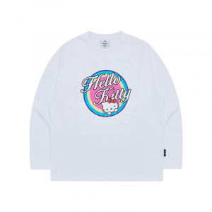 ADLV X SANRIO HELLO KITTY ARTWORK LONG SLEEVE T-SHIRT WHITE