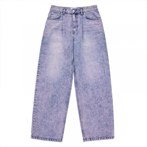 COLOR SPRAY DYE DENIM PANTS PURPLE