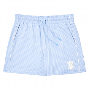 A LOGO EMBLEM PATCH STRIPE SHORT PANTS SKY BLUE