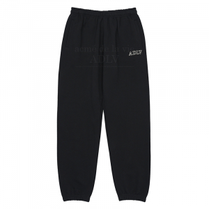 OUTLINE PRINTING LOGO TRAINING PANTS BLACK