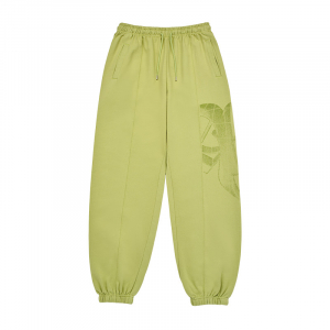 HALFTONE SYMBOL PRINTING PANTS LIME