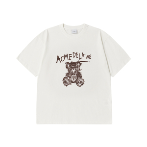 DRAWING BEAR SHORT SLEEVE T-SHIRT CREAM