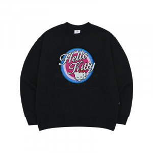 ADLV X SANRIO HELLO KITTY ARTWORK SWEAT SHIRT BLACK