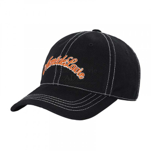 SCRIPT LOGO COLOR EMBROIDERY BALL CAP BLACK