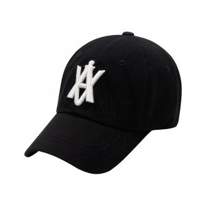 A LOGO EMBLEM EMBOSSING PATCH BALL CAP BLACK