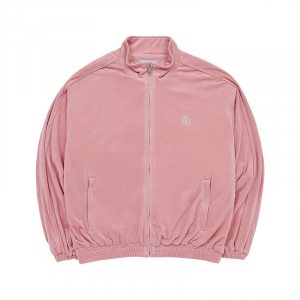 NEW SYMBOL LOGO VELOUR SET UP JACKET PINK