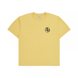 NEW SYMBOL BIO WASHING SHORT SLEEVE T-SHIRT YELLOW