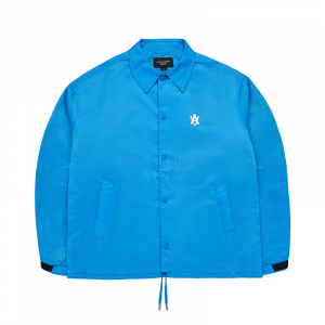 A LOGO NYLON COACH JACKET BLUE