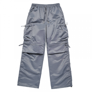 SIDE PUCKERING POCKET PANTS GREY