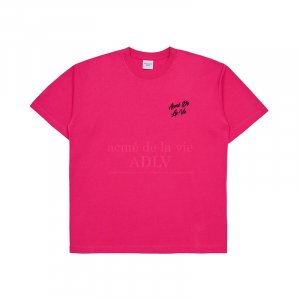 SCRIPT LOGO PRINTING SHORT SLEEVE T-SHIRT PINK