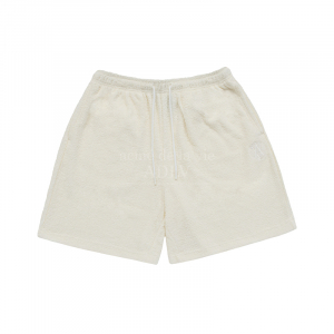 A LOGO EMBLEM TERRY SHORT PANTS (W) IVORY