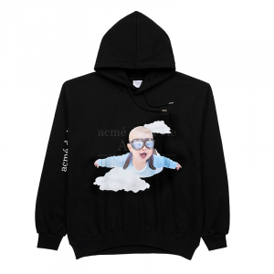 BABY FACE SKYDIVING HOODIE BLACK