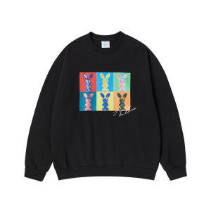 ALIEN RABBIT POPART SWEATSHIRT BLACK