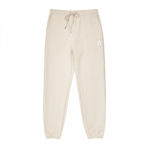 A LOGO EMBLEM PATCH TRAINING PANTS BEIGE