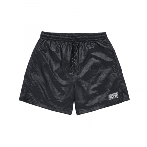 ADLV GLOSSY WOVEN SET UP SHORT PANTS BLACK