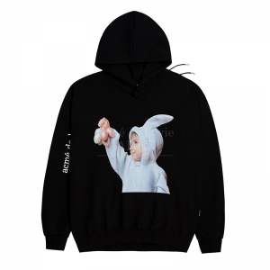 ADLV BABY FACE HOODIE BLACK RABBIT