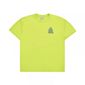 WE WERE OVERLAP ARTWORK SHORT SLEEVE T-SHIRT LIME