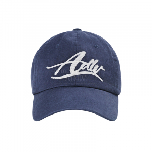 SCRIPT LOGO CHAIN EMBROIDERY WASHING BALL CAP NAVY