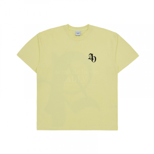 BIG NEW SYMBOL PRINTING SHORT SLEEVE T-SHIRT YELLOW