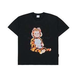 BABY FACE BABY TIGER SHORT SLEEVE T-SHIRT BLACK