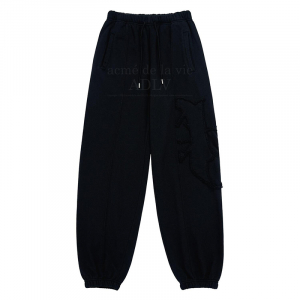 NEW SYMBOL APPLIQUE PANTS BLACK