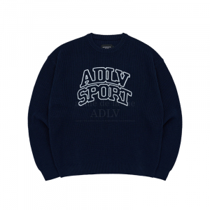 ADLV SPORTY PRINTING KNIT NAVY